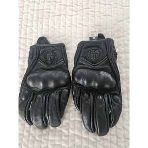 ICON Black Leather Gloves